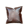 Leather Pillow Cover - Milwaukee Boot Company - Leather Pillow Cover - Dk. Brown / 18x18