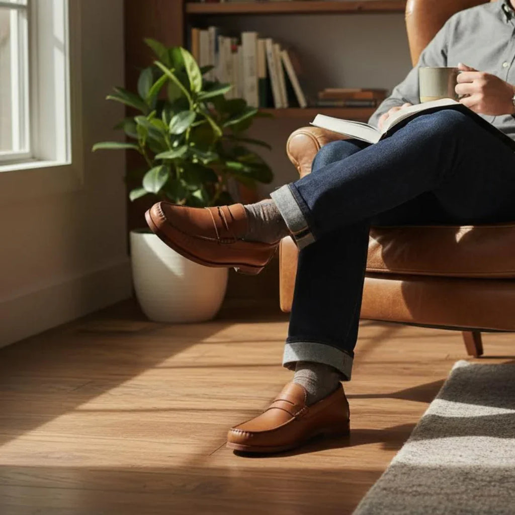 Dunes Men's Penny Loafer - Milwaukee Boot Company - Dunes Men's Penny Loafer - Camel / 8M