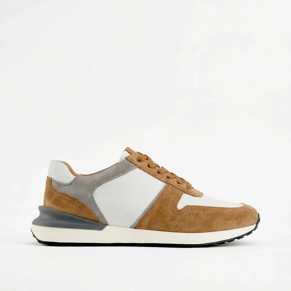 Gallun Men's Sneaker - Milwaukee Boot Company - Gallun Men's Sneaker - White and Cognac / 8M