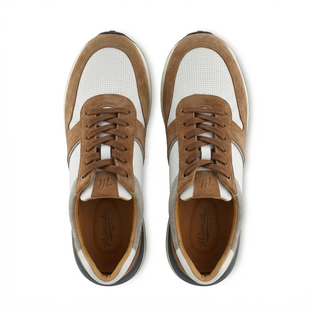 Gallun Men's Sneaker - Milwaukee Boot Company - Gallun Men's Sneaker - White and Gray / 8M
