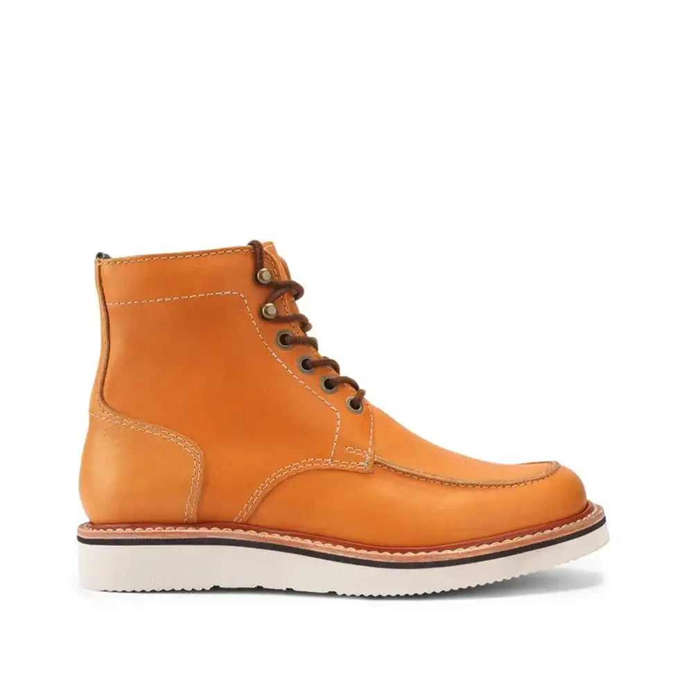 Burleigh Moc Toe Women's Boot - Milwaukee Boot Company - Burleigh Moc Toe Women's Boot - Tan / 6.5M