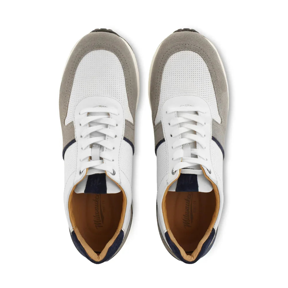 Gallun Men's Sneaker - Milwaukee Boot Company - Gallun Men's Sneaker - White and Gray / 8M