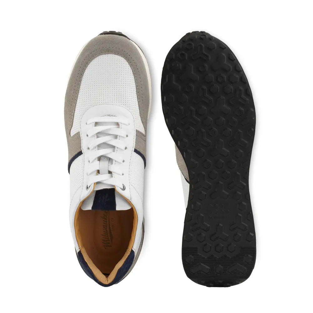 Gallun Men's Sneaker - Milwaukee Boot Company - Gallun Men's Sneaker - White and Gray / 8M