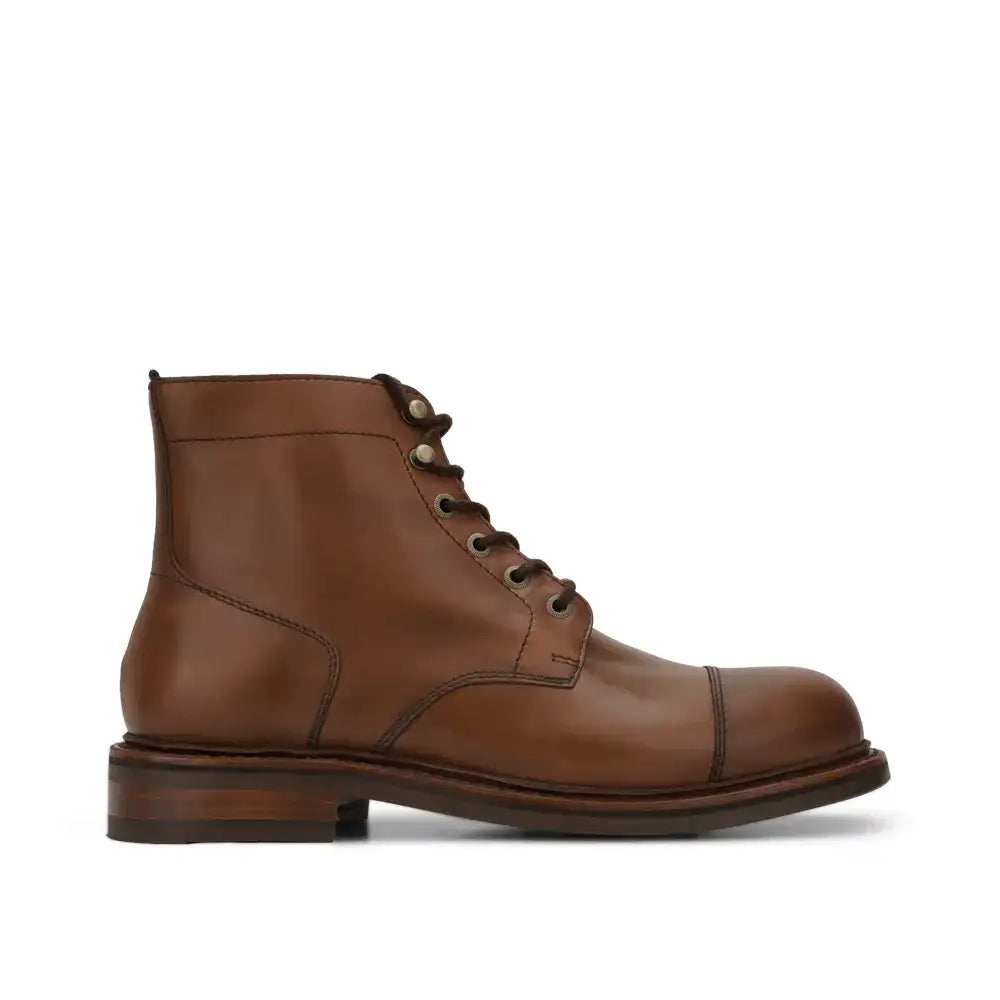 Pfister Cap Toe Men's Boot - Milwaukee Boot Company - Pfister Cap Toe Men's Boot - Camel / 8M