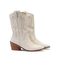 Wilder Embroidery Women's Western Boots - Milwaukee Boot Company - Wilder Embroidery Women's Western Boots - Bone / 6.5M